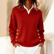 Side-Button Collared Jumper